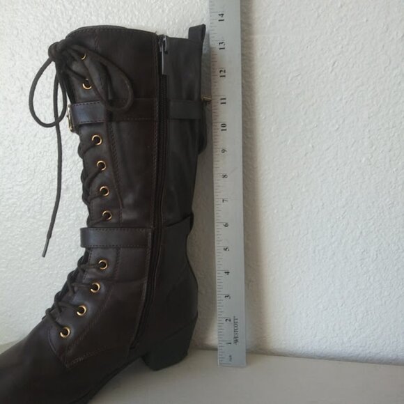 Link girls size 4 (equivalent to 5.5 women's shoes) dark brown high heel boot - Picture 15 of 15